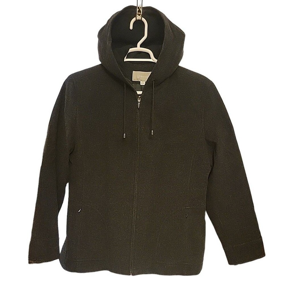 Wool Croft & Barrow Women's Coat  Sz XL Full Zip Up 2 Pockets Black